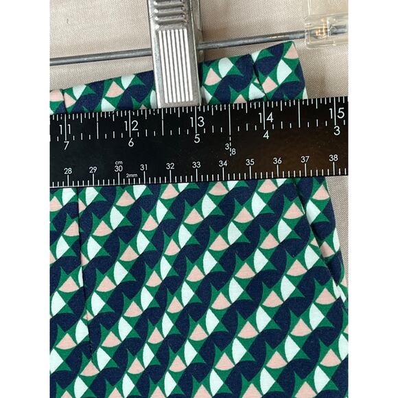 Boden True Green Geo Kensington turnup trouser pants, size 2P, EUC - Picture 8 of 10